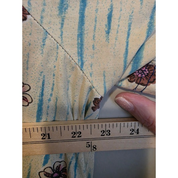 Anna Maxwell Womens Sz 18/20 Floral Short Sleeve Beachy vacation Coastal Lounge - Picture 5 of 7